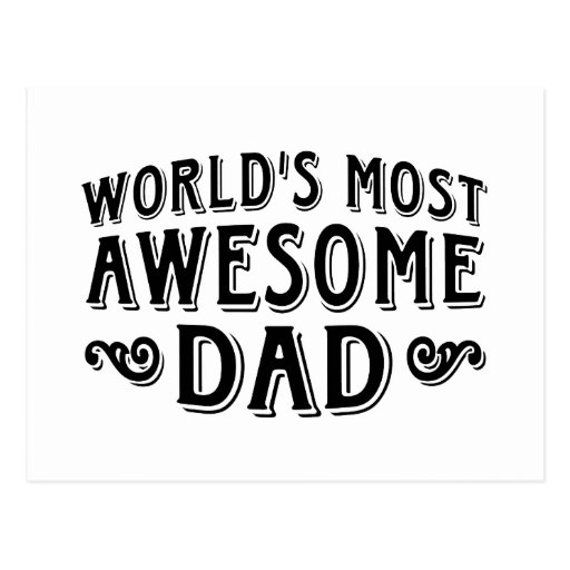 Awesome Dad Postcard | Zazzle