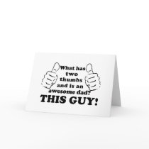 Awesome dad with thumbs cards