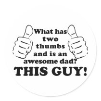 Awesome dad with thumbs sticker