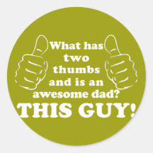 Awesome dad with thumbs stickers