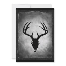 AWESOME DEER SKULL PERSONALIZED INVITES