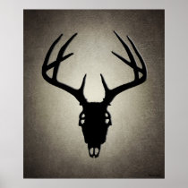 AWESOME DEER SKULL POSTER