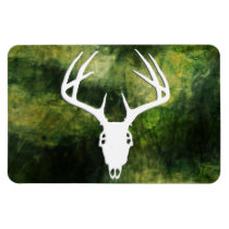 AWESOME DEER SKULL RECTANGLE MAGNET