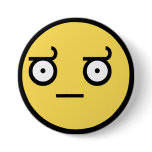 Awesome Disapproval Face Pinback Buttons