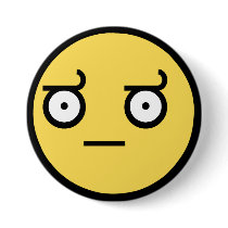 Awesome Disapproval Face Pinback Buttons