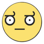 Awesome Disapproval Face Round Stickers