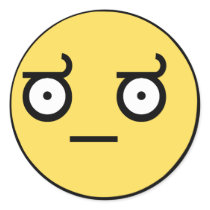 Awesome Disapproval Face Round Stickers