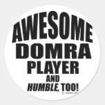 Awesome Domra Player Round Sticker
