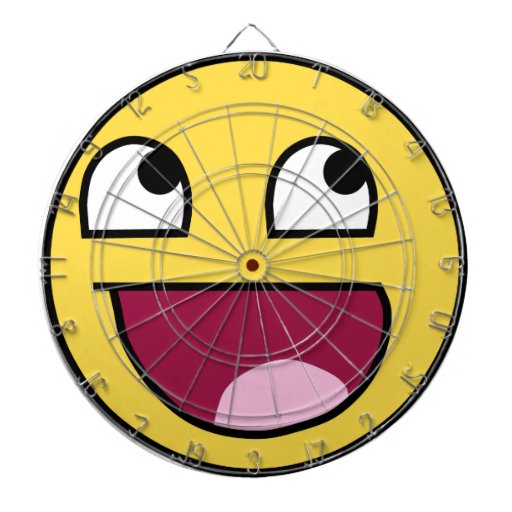 AWESOME FACE DARTBOARD WITH DARTS Zazzle
