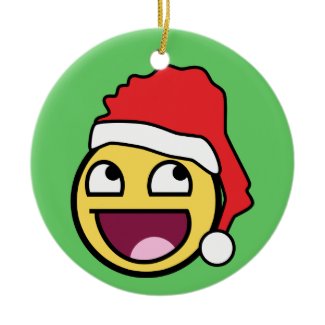 Awesome Face Santa Ornament