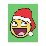 Awesome Face Santa Postcard
