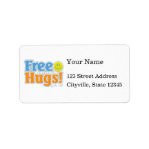 Awesome Free Hugs! Personalized Address Labels