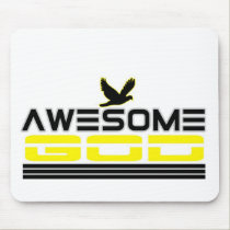AWESOME GOD MOUSEPAD mousepads
