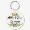 Awesome Granny T-Shirt keychains by Grandparentlove Awesome Granny T-Shirt keychains