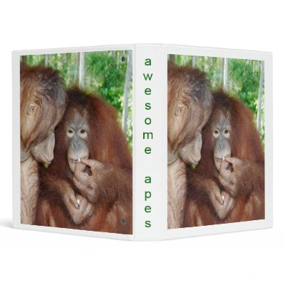 Awesome Great Apes Vinyl Binders by Rebecca_Reeder