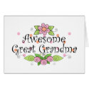 Awesome Great Grandma T-Shirt cards