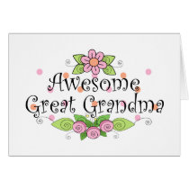 Awesome Great Grandma T-Shirt cards
