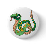 Awesome Green Rattlesnake Button