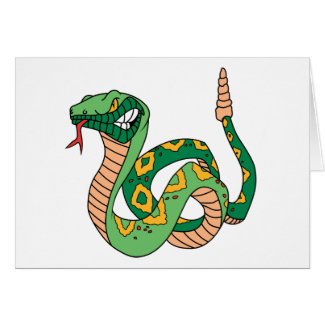 Awesome Green Rattlesnake card