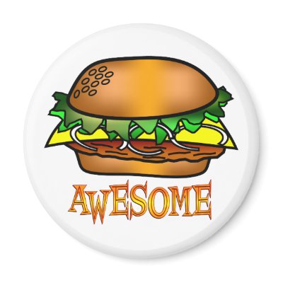 Awesome Hamburger Fridge Magnet by foodfun