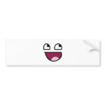 Awesome Lulz Smiley Face Bumper Stickers