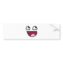 Awesome Lulz Smiley Face Bumper Stickers
