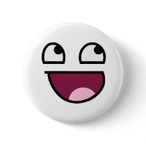 Awesome Lulz Smiley Face Pin