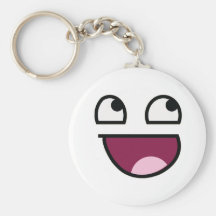Awesome Lulz Smiley Face Keychain