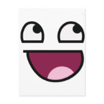 Awesome Lulz Smiley Face postcards