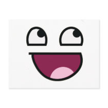 Awesome Lulz Smiley Face Post Card