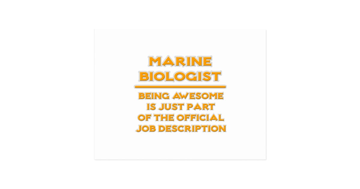 Awesome Marine Biologist .. Job Description Postcard Zazzle