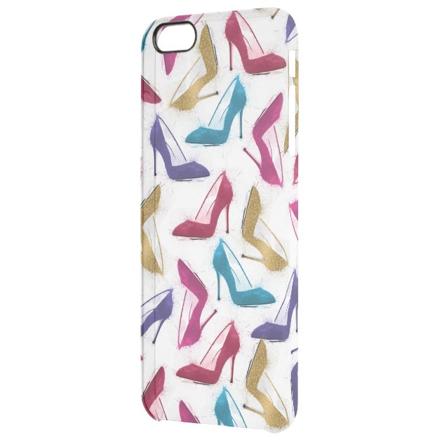 Awesome modern watercolor  girly high heel shoes uncommon clearlyâ„¢ deflector iPhone 6 plus case-1