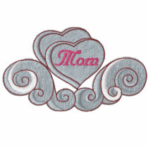 Awesome Mom Hearts embroidered shirts