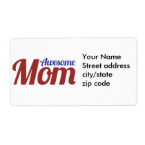 Awesome Mom Personalized Shipping Label