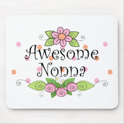Awesome Nonna T-Shirt Mouse Mats by Grandparentlove