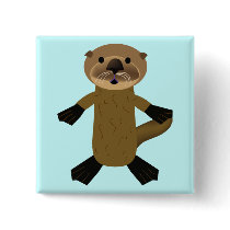 Awesome Otters Buttons