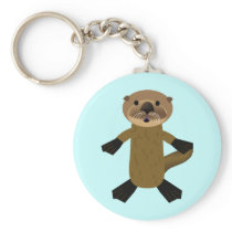Awesome Otters Keychain