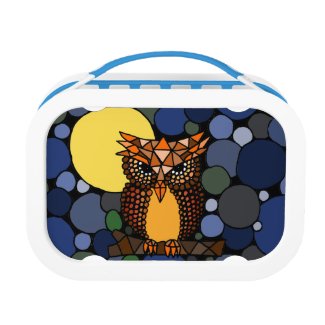 Awesome Owl Abstract Art Lunchbox
