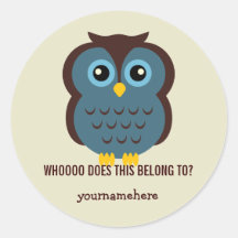 Awesome Owl THIS BELONGS TO Stickers