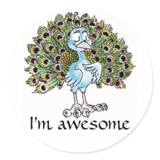 Awesome Peacock Stickers sticker