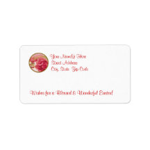 Awesome Pink Rose With Dew Return Address Labels