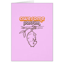 Awesome Possum Greeting Cards