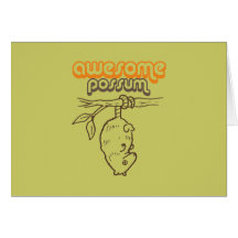 Awesome Possum Greeting Cards