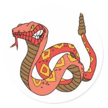 Awesome Red Rattlesnake stickers