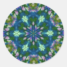 Awesome Retro Tie Dye Inspired Abstracts Round Sticker