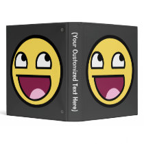 Awesome Smiley Vinyl Binders