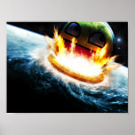Awesome Smiley - Crashing into Earth Poster posters