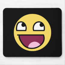 awesome smiley face awesome face mouse pads