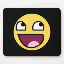 awesome smiley face awesome face mousepads
