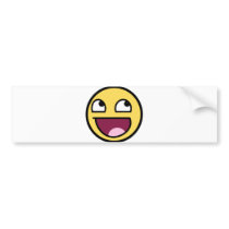 Awesome Smiley Face Bumper Sticker